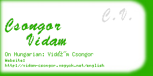 csongor vidam business card